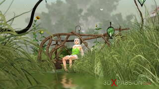 Гарачы сэкс! Узрушаная прыгожая фея і гном у вёсцы